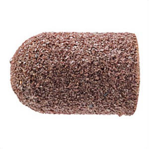 Pferd POLICAP® 46074 Seamless Universal Abrasive Cap, 5/8 in Max dia, 60 Grit, Coarse Grade, Aluminum Oxide Abrasive