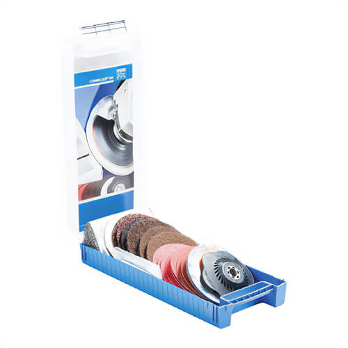 Pferd 48194 Combiclick® Abrasive Set, 11 pc, 5 in dia, 5/8-11 Thread