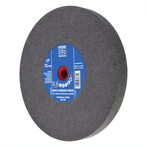 Pferd 61771 Universal Line PS-Forte Flat Bench and Pedestal Grinding Wheel, 10 in dia x 1 in thick
