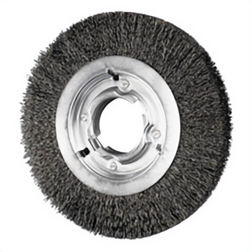 Pferd 81128 Medium Face Wheel Brush with (2) 1/2 x 1/4 in Keyways, 8 in dia Brush, 1-1/16 in W Face, 2 in Arbor
