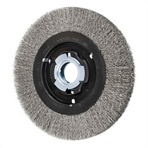Pferd 81172 Medium Face Wheel Brush with (2) 1/2 x 1/4 in Keyways, 8 in dia Brush, 1-1/16 in W Face, 2 in Arbor