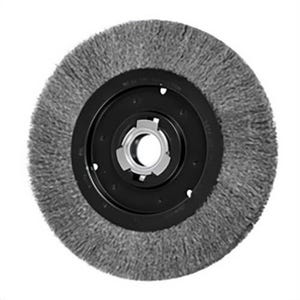 Pferd 81178 Medium Face Wheel Brush with (2) 1/2 x 1/4 in Keyways, 10 in dia Brush, 1-1/4 in W Face, 2 in Arbor