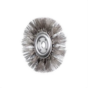Pferd M-BRAD® 84354 Wheel Brush, 7-1/2 in dia Brush, 0.02 in dia Standard Twist Knot Filament/Wire, 1-1/4 in Arbor Hole