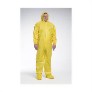 PIP® 3679B/3XL 3679B Posi-Wear® UB Plus™ Ultimate Barrier Disposable Coverall with Elastic Ankle, 3 XL, Yellow, 31-1/2 in Chest