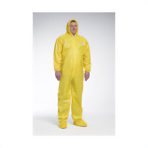 PIP® 3679B/4XL 3679B Posi-Wear® UB Plus™ Ultimate Barrier Disposable Coverall with Elastic Ankle, 4 XL, Yellow, 33.1 in Chest