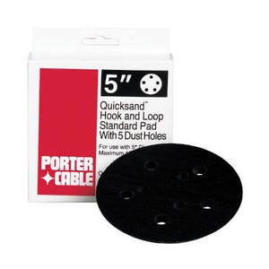 Porter-Cable® 13904 Hook and Loop Standard Replacement Sander Pad, For Use with 332 Random Orbit Sander, 5 in dia, 60 Grit, 14000 rpm
