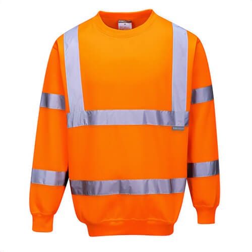 Portwest B303YERXXXL Hi-Viz Sweatshirt, Fully Elastic Waistband, Reflective Tape, 40+ UPF Rated Fabric, Yellow, 3XL