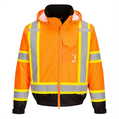 Portwest CA160YBRXXXL Hi-Viz Back Winter Bomber Jacket, Yellow/Black, 3XL