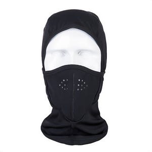Portwest CS23BKR Multiway Balaclava, 4-Way Stretch Fabric, Perforated Holes at Mouthguard, One Size, Black