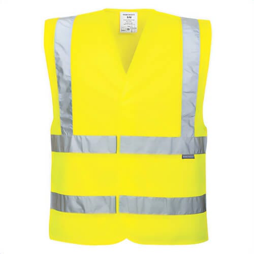 Portwest EC76YER4X/5X Eco Hi-Viz Band and Brace Vest, 10 pk, Yellow, 4XL/5XL