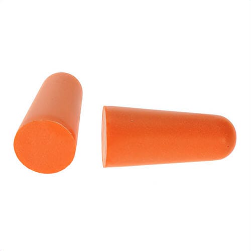 Portwest EP02ORR Polyurethane Foam Ear Plugs, Disposable, Individually Bagged, 200 Pairs, Orange