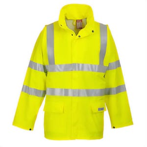 Portwest FR41YERXXXL Sealtex® Flame Hi-Viz Flame Resistant Jacket, Yellow, 3XL