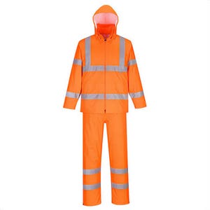 Portwest H448YERXL Hi-Viz Packaway Rainsuit, Waterproof, Sealed Seams, Inner Elasticized Cuffs, Adjustable CordYellow, XL