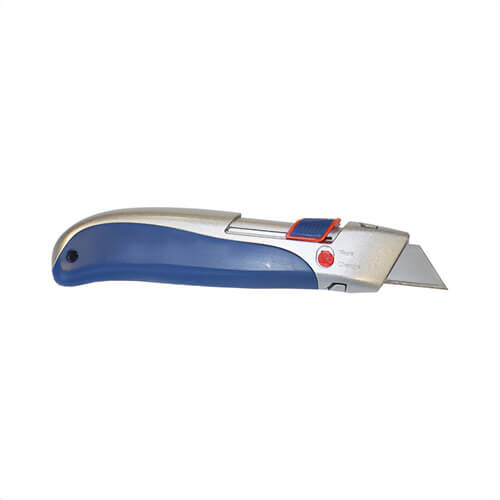 Portwest KN40BLU Retractable Safety Cutter, Quick Blade Change System, Blue