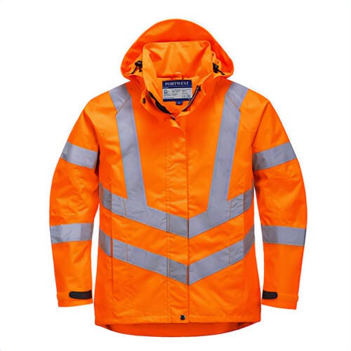 Portwest LW70YERXXXL Hi-Viz Women's Breathable Rain Jacket, Yellow, 3XL