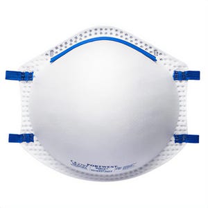Portwest P200WHR N95 Cup Respirator, 95% NIOSH Filtration, Nose Foam Padding, One Size, White, 20 pk