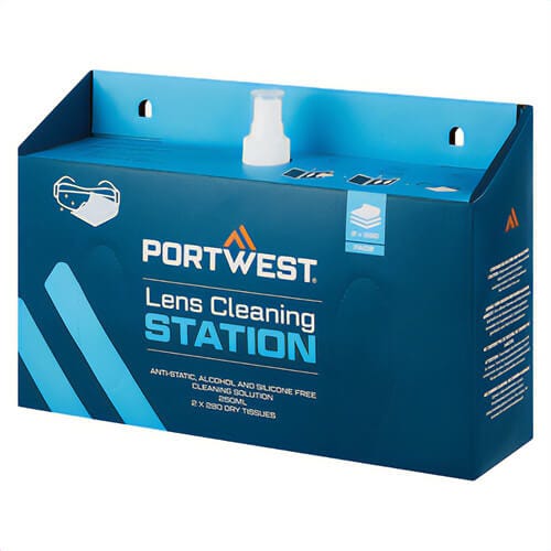 Portwest PA02WHR Lens Cleaning Station, Anti-Static, For Plastic, Glass and Polycarbonate Lenses, White