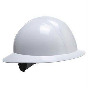 Portwest PS52WHR Full Brim Future Hard Hat, PP Shell, Non-Vented, 4-Point Suspension Harness, Soft Foam Sweatband, One Size, White