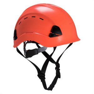 Portwest PS73YER Height Endurance, Mountaineer Helmet, Vented, 4-Point Chin Strap, Yellow