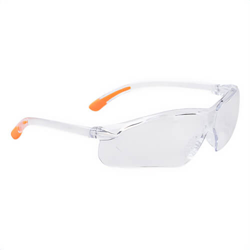 Portwest PW15SKR Fossa Safety Glasses, Polycarbonate, Lightweight Wrap Around, 99% UV Protection, Smoke