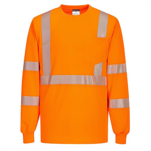 Portwest S195YERXXXL Hi-Viz Segmented Tape T-Shirt Longsleeve, Yellow, 3XL