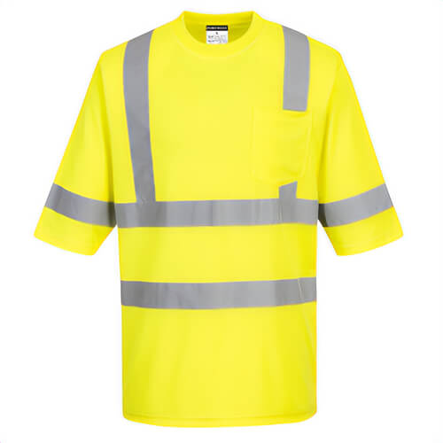 Portwest S393YERXXXL Dayton Hi-Viz Class 3 T-Shirt Short Sleeve, Yellow, 3XL