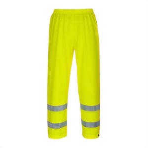 Portwest S493YERXXXL Sealtex® Ultra Hi-Viz Rain Pants, Waterproof, Windproof, Reflective Tape, 40+ UPF Fabric Rating, Yellow, 3XL