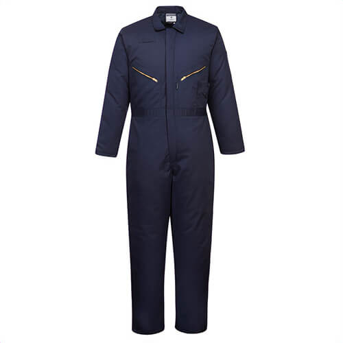 Portwest S816NARXXXL Insulated Coverall, Lined, 2-Way Zip Closure, 8 Zipped Pockets, Protection up to -40°F, 8 Pockets, Navy, 3XL