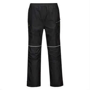 Portwest T604BKRXXXL PW3 Rain Pants, Waterproof, Cargo Pockets, 8 Total Pockets, Unlined, Twin-Stitched Seams, Black, 3XL