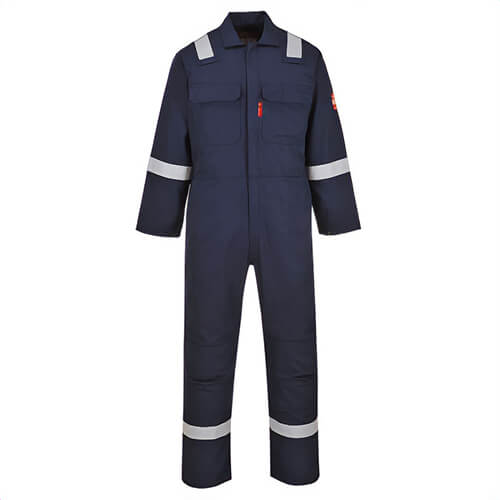 Portwest UBIZ5NATXL Bizweld® Work Iona™ Flame Resistant Coverall, Navy, Tall, XL