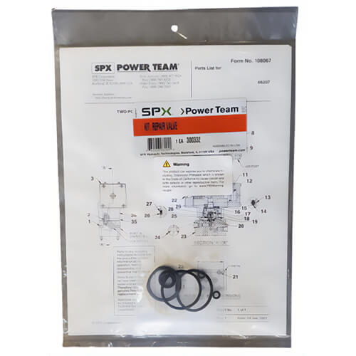 Power Team® 300332 Repair Seal Kit, For Pump Mounted Solenoid Valve, Cylinder, Pump, Bolting System, Speciality Tools and Valve