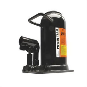 Power Team® 9030A Hydraulic Power Portable Standard Bottle Jack with Carry Handle, 30 ton, 11 in H Min, 17-1/4 in H Max, 6-1/4 in