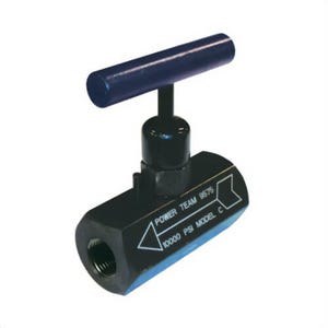 Power Team® 9575 Manual Shut-Off In-Line Valve, 3/8 in NPTF Port, 10,000 psi Pressure, Steel Body