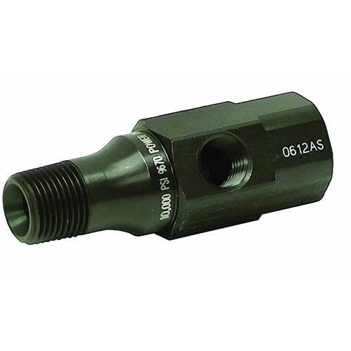 Power Team® 9670 Hydraulic Tee Adapter, 1/4 x 3/8 x 3/8 in Nominal, NPTF x NPTF x NPTM End Style