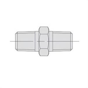 Power Team® 9690 Male Connector, 1/4 in Nominal, Male NPTF End Style, Steel