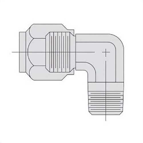 Power Team® 9693 Elbow, 3/8 in Nominal, Tube x Male NPTF End Style, Steel, 90°