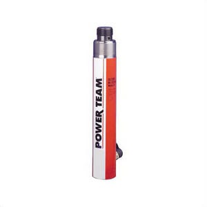 Power Team® C55CBT Hydraulic Cylinder, Threaded End Spring-Return Single-Acting, 5 ton Load, 10-1/2 in H Min, 15-3/4 in H Max