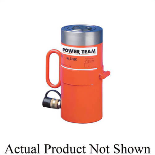Power Team® C556C Single Action Spring Return Hydraulic Cylinder, General Purpose, 6-1/4 in L Stroke, 55 ton Maximum Force
