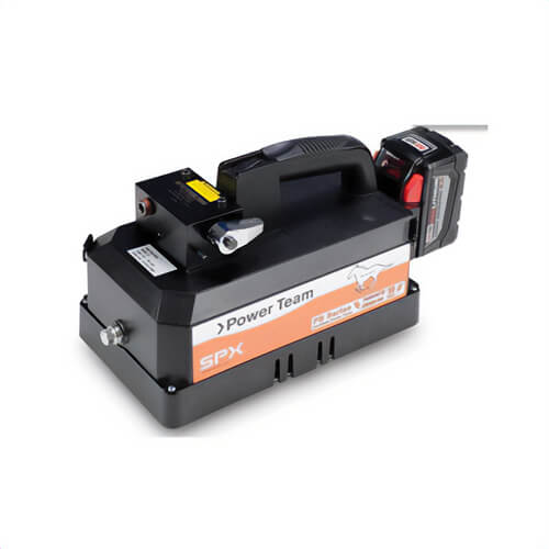 Power Team® PB102P-1 Battery Powered Hydraulic Pump, 18 VDC, Single-Acting, 2-Way with Auto Dump, Rapid Battery Charger
