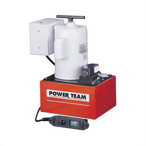 Power Team® PE464S-E220 Portable Electric Hydraulic Pump, 1-1/2 hp, 2 Stages, 590 in³ Reservoir, 0 to 10,000 psi Pressure