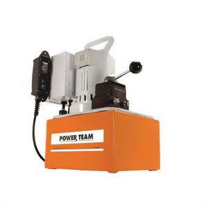 Power Team® PE1204FR-230 Foundation Repair Pump Electric Hydraulic Pump, 1-1/8 hp, 2 Stages, 2.5 gal, 100 in³/min Flow Rate