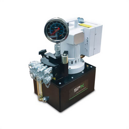 Power Team® PE55TWP-4-CF-BS Vanguard® Classic Electric Hydraulic Pump, 1-1/8 hp, 2 Stages, 5.3 L, 11.5 to 0.9 Lpm Flow Rate