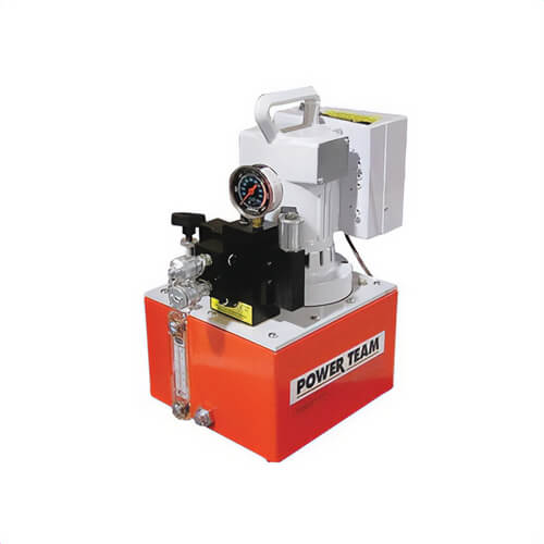 Power Team® PE55TWP-4-E220 Vanguard® Electric Hydraulic Pump, 1-1/8 hp, 2 Stages, 525 in³ Reservoir, 61 in³/min Flow Rate