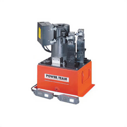 Power Team® PED254S Electric Hydraulic Pump, 1-1/2 hp, 2 Stages, 1000 in³ Reservoir, 25 in³/min Flow Rate, 100 to 10,000 psi