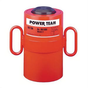 Power Team® RH1006 RH Series Center Hole Push/Pull Double-Acting Hydraulic Cylinder, 100 ton Push/50 ton Pull Load