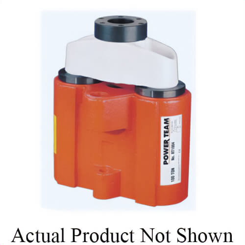 Power Team® RT1004 Hydraulic Cylinder, Center Hole, Single Acting/Double Acting/Spring Return Function, 4-7/8 in, 100 ton