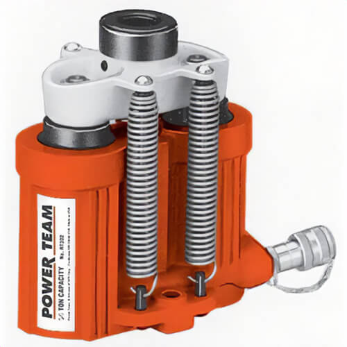Power Team® RT503 Hydraulic Cylinder, Center Hole Single Acting Spring Return, 50 ton, 3 in L Stroke, 10-9/16 in H Retract
