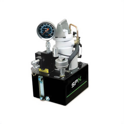 Power Team® RWP55-BS-R Air Driven Hydraulic Pump With Roll Cage, 67 cfm at 100 psi Air Flow