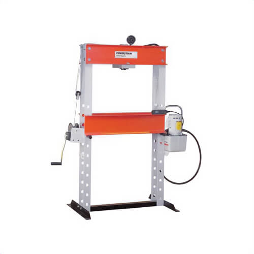 Power Team® SPE256-220 Economy Hydraulic Shop Press, 25 ton, 1/2 hp, 43 in Base Length, 28 in Base Width