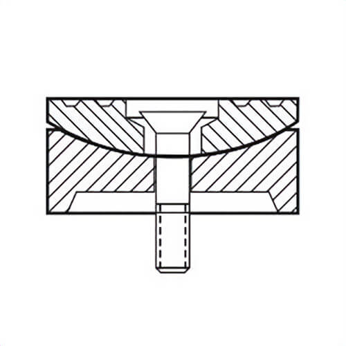 Power Team® 420871 Swivel Cap, for use with RC and RL Series High tonnage 565 ton Single Acting Load Return Cylinder, 9-7/8 in OD
